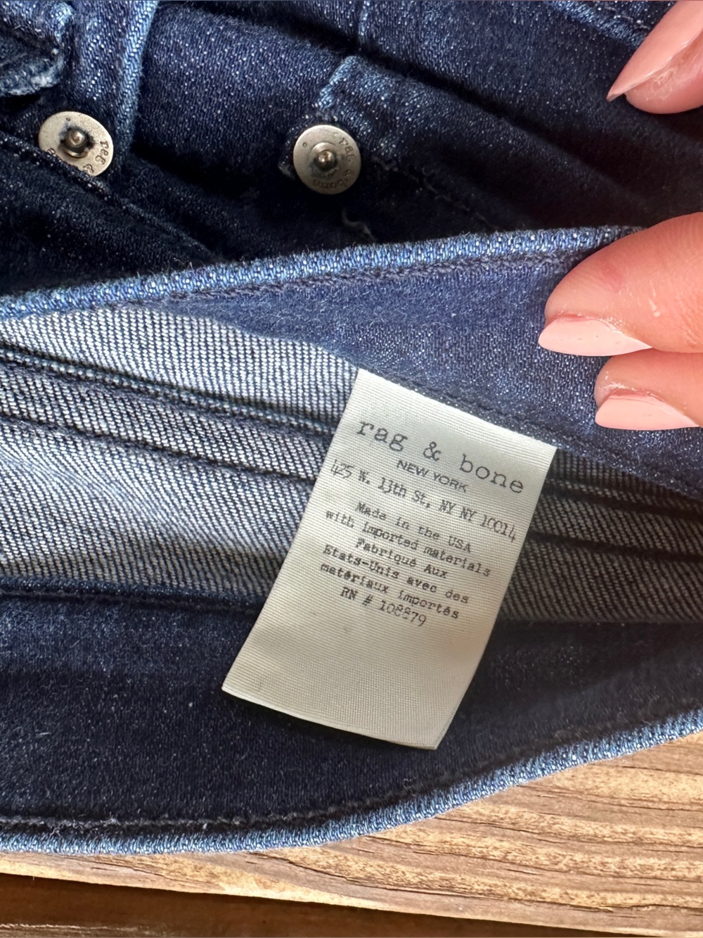 Rag & Bone Dre Skinny Jeans Dark Wash Women’s Size 28 - Picture 5 of 13